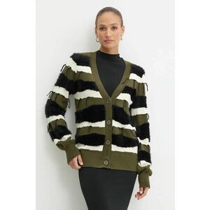 Silvian Heach cardigan MANFRED femei, culoarea verde, light, GPA24078CD imagine