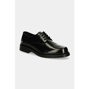 Karl Lagerfeld pantofi de piele KRAFTMAN barbati, culoarea negru, KL11424 imagine