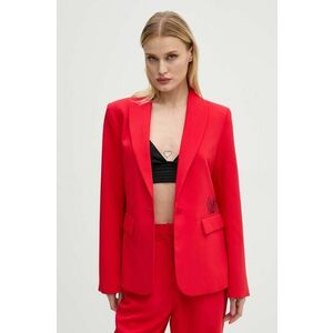 Never Fully Dressed sacou Red Sundaze Romance Blazer culoarea rosu, un singur rand de nasturi, NFDOU358 imagine