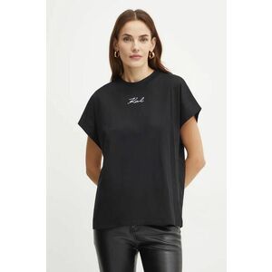 Karl Lagerfeld tricou femei, culoarea negru, 246W1721 imagine