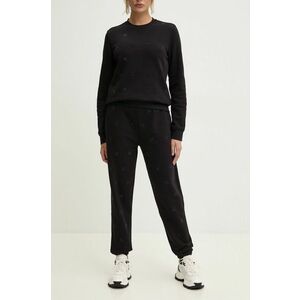 Karl Lagerfeld pantaloni femei, culoarea negru, cu imprimeu, 246W1009 imagine