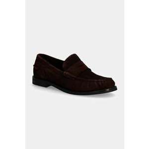 Gant mocasini din piele intoarsa Gracelyn femei, culoarea bordo, cu toc plat, 29573715 G553 imagine