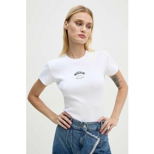 Moschino Jeans tricou femei, culoarea alb, J0714 8734 imagine