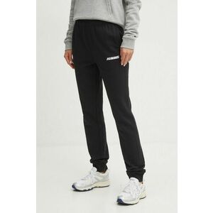 Hummel pantaloni de trening din bumbac culoarea negru, neted, 225890 imagine