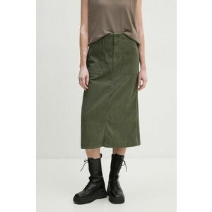 Levi's fusta jeans culoarea verde, midi, drept, A8696 imagine