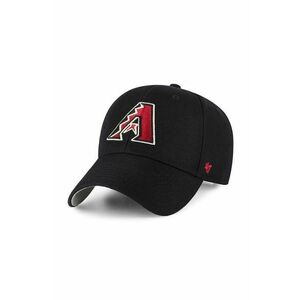 47 brand sapca MLB Arizona Diamondbacks culoarea negru, cu imprimeu, B-MVP29WBV-BKB imagine