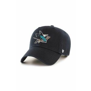 47 brand șapcă de baseball din bumbac NHL San Jose Sharks culoarea negru, cu imprimeu, H-RGW22GWS-BK imagine