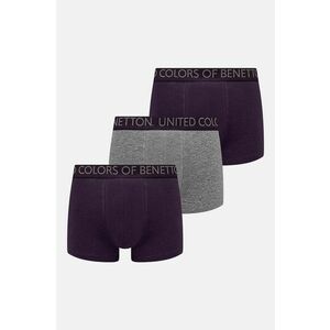 United Colors of Benetton boxeri 3-pack barbati, culoarea violet, 3OP82X00Y imagine