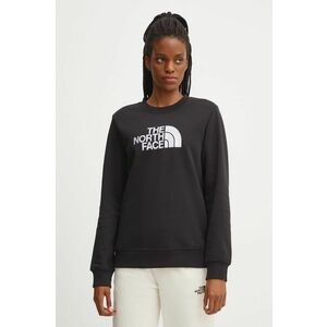 The North Face bluza Drew Peak Crew femei, culoarea negru, cu imprimeu, NF0A89EFJK31 imagine