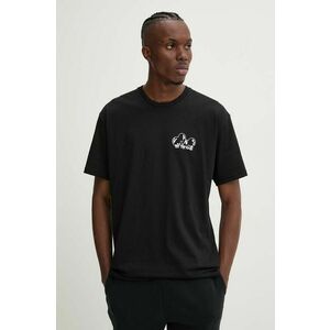 Vans tricou din bumbac barbati, culoarea negru, cu imprimeu, VN000HG2BLK1 imagine