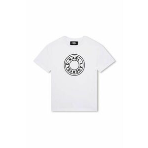 Karl Lagerfeld tricou de bumbac pentru copii culoarea alb, cu imprimeu, Z30235 imagine