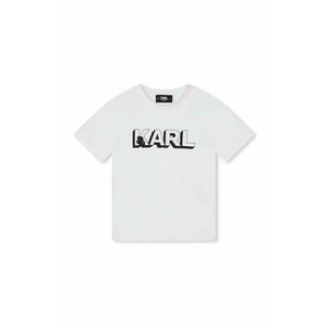 Karl Lagerfeld tricou de bumbac pentru copii culoarea alb, cu imprimeu, Z30254 imagine