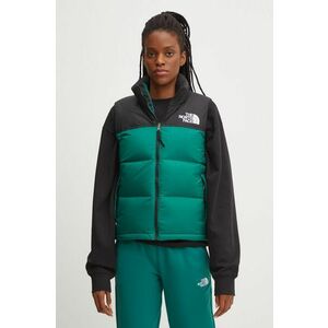 The North Face vesta de puf 1996 Retro Nuptse femei, culoarea verde, de iarna, NF0A3XEPNL11 imagine