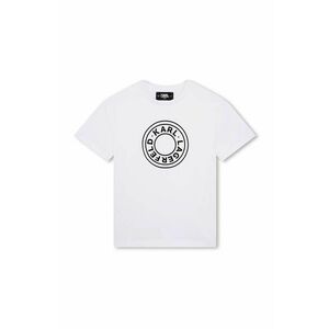 Karl Lagerfeld tricou de bumbac pentru copii culoarea alb, cu imprimeu, Z30235 imagine