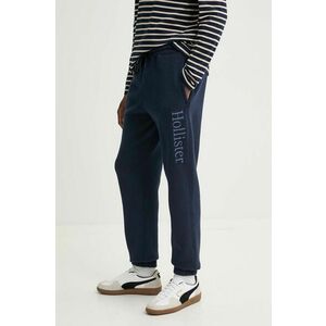 Hollister Co. pantaloni de trening culoarea albastru marin, cu imprimeu, KI334-4112 imagine