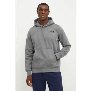 The North Face bluza Hood Logo barbati, culoarea gri, cu glugă, cu imprimeu, NF0A89EJDYY1 imagine