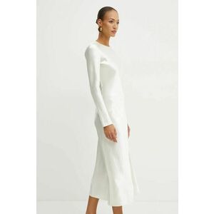 Max Mara Leisure rochie culoarea bej, maxi, evazati, 2426226018600 imagine