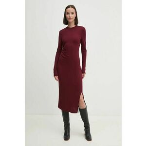 Dkny rochie culoarea bordo, maxi, mulata, D2G4A142 imagine