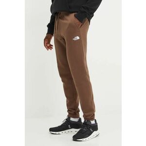 The North Face pantaloni de trening din bumbac Zumu Jogger culoarea maro, cu imprimeu, NF0A87DE1OI1 imagine