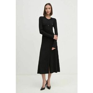 Dkny rochie culoarea negru, maxi, evazati, D2G4A108 imagine