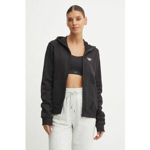 Reebok Classic bluza femei, culoarea negru, cu glugă, neted, 100202902 imagine