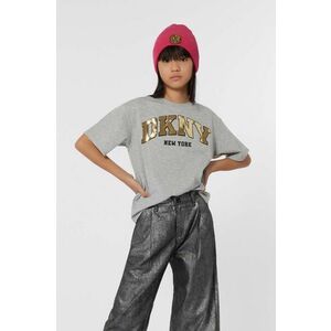 Dkny tricou copii culoarea gri, D62060 imagine