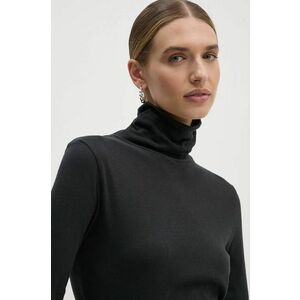 Marc O'Polo tricou DENIM femei, culoarea negru, cu turtleneck, 5000005193 imagine