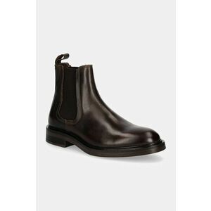 Hackett London ghete chelsea de piele EGMONT CHELSEA barbati, culoarea maro, HMS21410 imagine