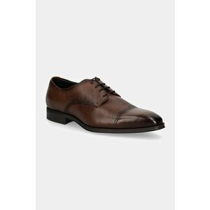 BOSS pantofi de piele Theon barbati, culoarea maro, 50529257 imagine