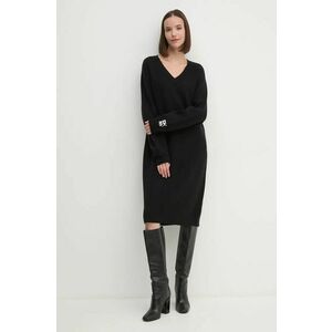 Dkny rochie din lana culoarea negru, mini, oversize, D2G4A160 imagine