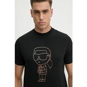 Karl Lagerfeld tricou barbati, culoarea negru, cu imprimeu, 544221.755057 imagine