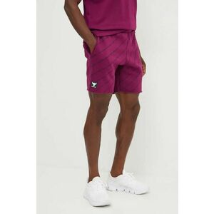 Under Armour pantaloni scurti Project Rock barbati, culoarea violet, 1386885 imagine