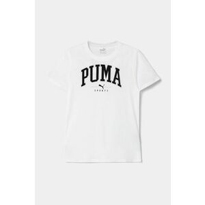 Puma tricou de bumbac pentru copii SQUAD Bigphic Tee culoarea alb, cu imprimeu, 682772 imagine