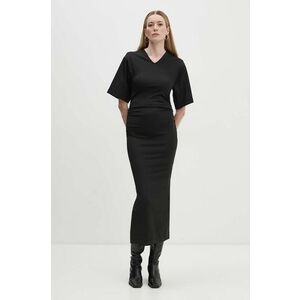 Day Birger et Mikkelsen rochie Margaret - Modern Interlock culoarea negru, maxi, mulata, DAY65243428 imagine