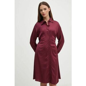 Dkny rochie culoarea bordo, mini, evazati, D2G4A100 imagine