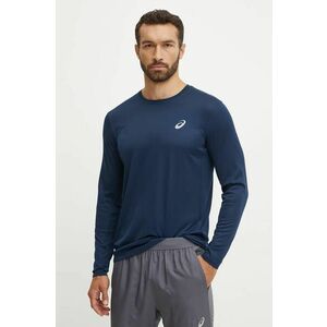 Asics longsleeve pentru alergare Core culoarea albastru marin, neted, 2011C340 imagine