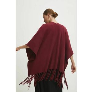 Answear Lab poncho culoarea bordo, light imagine