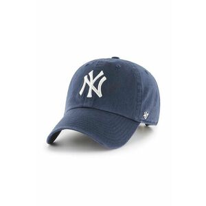 47 brand șapcă de baseball din bumbac MLB New York Yankees culoarea albastru marin, cu imprimeu, B-RGW17GWS-NY imagine