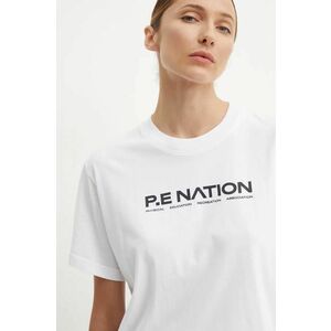 P.E Nation tricou din bumbac Aero SS Tee femei, culoarea alb, 243T329 imagine