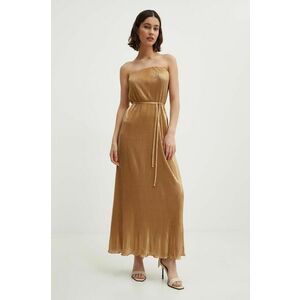 Never Fully Dressed rochie culoarea auriu, maxi, drept, NFDDR1401 imagine