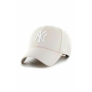 47 brand sapca MLB New York Yankees culoarea bej, cu imprimeu, B-MVPSP17WBP-BNI imagine