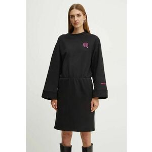 Karl Lagerfeld rochie din bumbac culoarea negru, mini, oversize, 246W1311 imagine