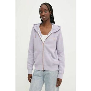 Superdry bluza femei, culoarea violet, cu glugă, neted, W2012047A-8CX imagine