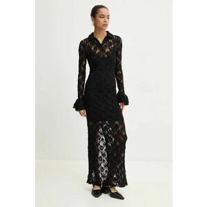 MSGM rochie culoarea negru, maxi, mulata, 3742MDA16.247624 imagine