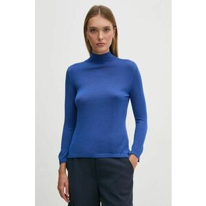 Sisley pulover din amestec de mătase light, cu turtleneck, 1ZREM201P imagine