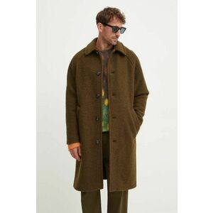 A.P.C. palton manteau gaston barbati, culoarea verde, de tranzitie, WVBCA.H01516 imagine