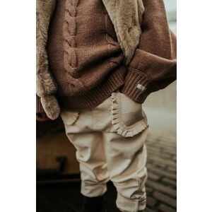 Donsje pantaloni de bumbac pentru copii Phien Trousers culoarea bej, neted, 4085600 imagine