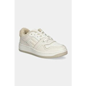 Tommy Jeans sneakers TJW RETRO BASKET WL culoarea alb, EN0EN02593 imagine