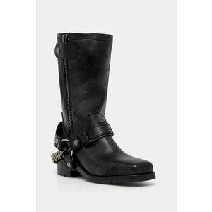 ZADIG&VOLTAIRE cizme de piele Igata Boots femei, culoarea negru, cu toc drept, SWCT00865 imagine