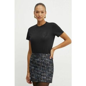 Karl Lagerfeld tricou din bumbac femei, culoarea negru, 246W1720 imagine